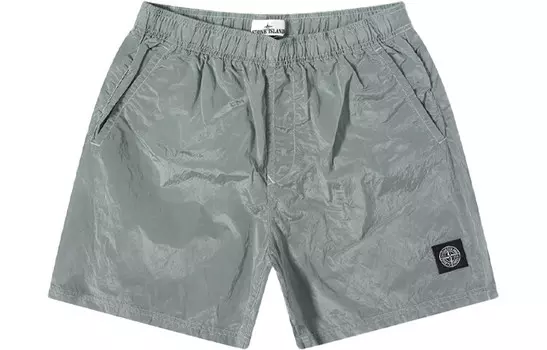 Повседневные шорты мужские серые/синие Stone Island, серый/синий