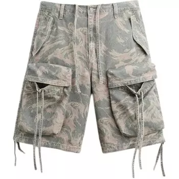 Повседневные шорты мужские серые Zara, серый