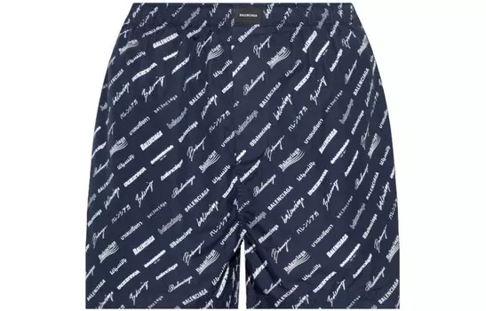 Повседневные шорты мужские синие Balenciaga, синий