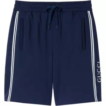 Повседневные шорты мужские синие Gucci, синий