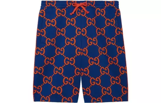 Повседневные шорты мужские синие Gucci, синий