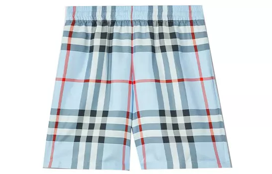 Повседневные шорты мужские светло-голубые Burberry, светло-голубой
