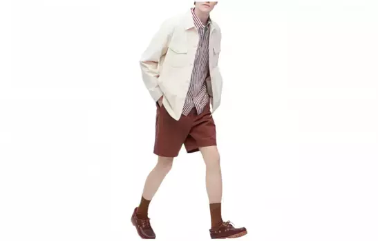 Повседневные шорты мужские светло-коричневые Uniqlo, коричневый