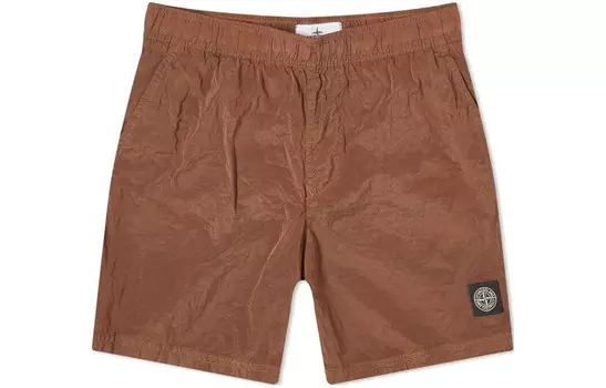 Повседневные шорты мужские темно-коричневые Stone Island, коричневый