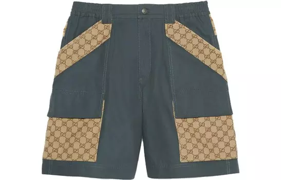 Повседневные шорты мужские темно-серые Gucci, темно-серый