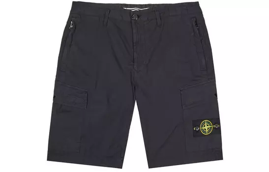Повседневные шорты мужские темно-синие Stone Island, темно-синий