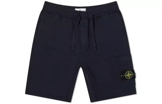 Повседневные шорты мужские темно-синие Stone Island, синий