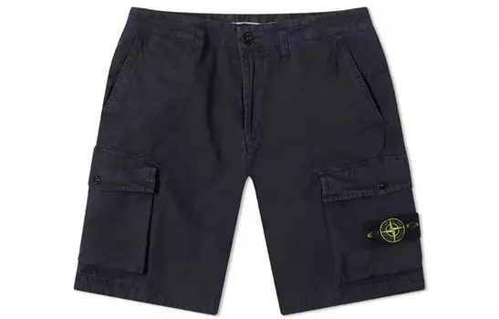 Повседневные шорты мужские темно-синие Stone Island, темно-синий