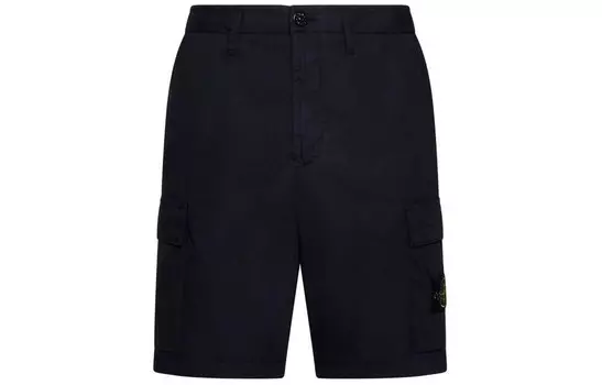 Повседневные шорты мужские темно-синие Stone Island, синий