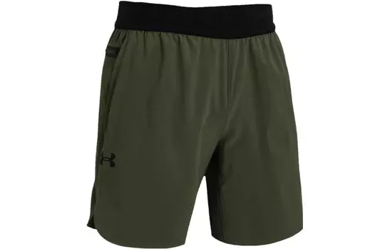Повседневные шорты мужские темно-синие зеленые Under Armour, темно-зеленый
