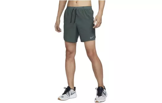 Повседневные шорты мужские винтажные зеленые Nike, зеленый