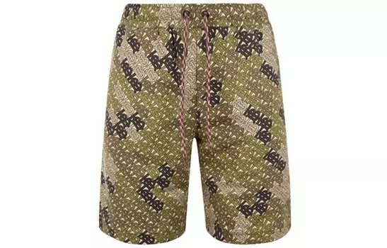 Повседневные шорты мужские зеленые Burberry, зеленый