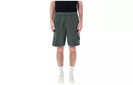 Повседневные шорты мужские зеленые Stone Island, зеленый