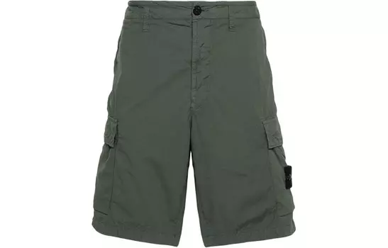 Повседневные шорты мужские зеленые Stone Island, зеленый