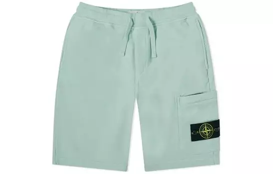 Повседневные шорты мужские зеленые Stone Island, зеленый