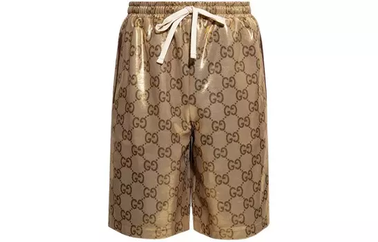 Повседневные шорты мужские золотые Gucci, цвет Gold