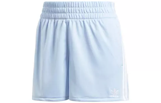 Повседневные шорты с имитацией люверсов, женские, пудрово-голубые Adidas Originals