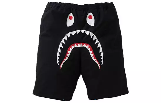 Повседневные шорты Shark Series для мужчин, черные A Bathing Ape, черный