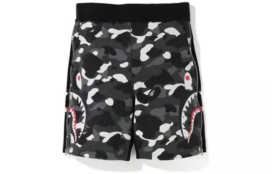Повседневные шорты Shark Series унисекс черного цвета A Bathing Ape, черный