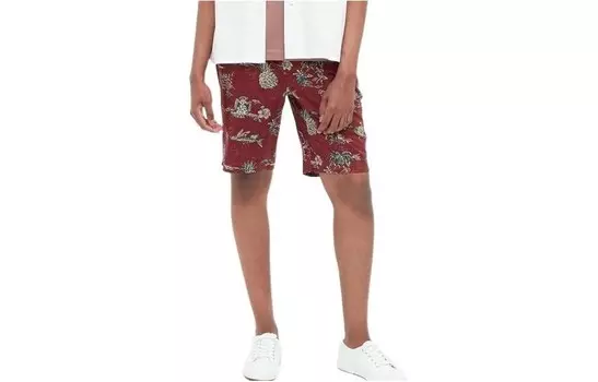 Повседневные шорты унисекс бордовый Uniqlo, темно-красный