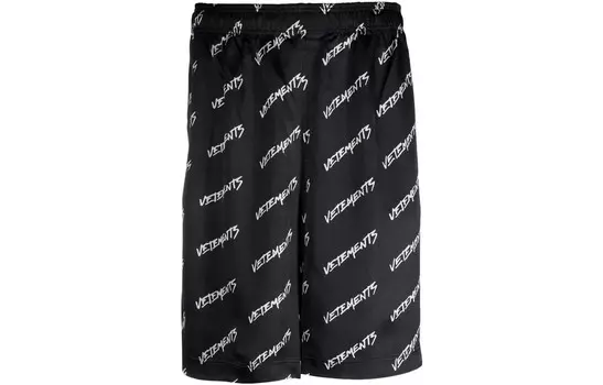 Повседневные шорты унисекс черные Vetements, черный