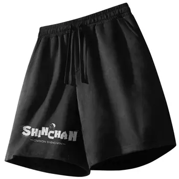 Повседневные шорты унисекс Crayon Shinchan, темно-синий