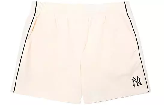 Повседневные шорты унисекс цвета экрю MLB, Ecru