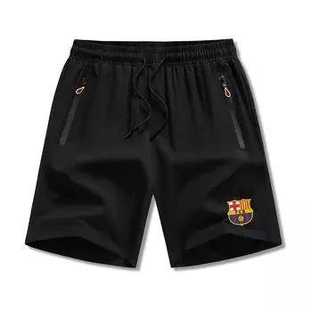 Повседневные шорты унисекс FCB ARCELONA, черный/серебряный