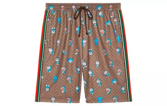 Шорты Gucci x Doraemon Fujiko-Pro, коричневый