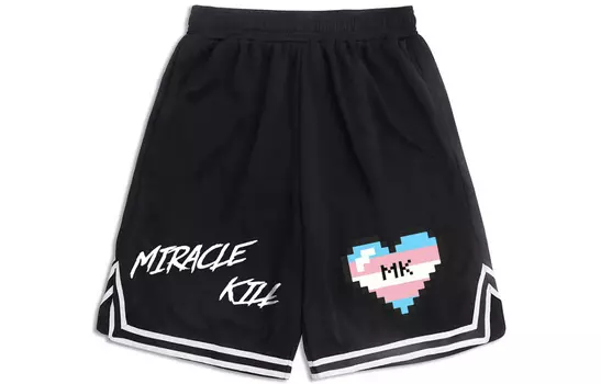 Повседневные шорты унисекс MIRACLE KILL, White Base with Pink