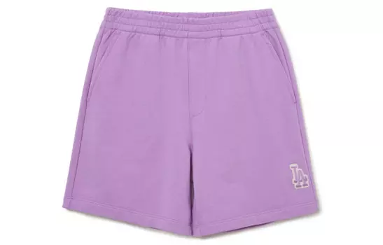 Повседневные шорты унисекс с базовым логотипом MLB, Taro Purple