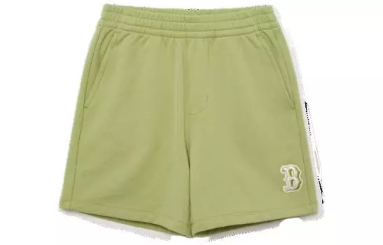 Повседневные шорты унисекс с логотипом Mlb Base, оливково-зеленые