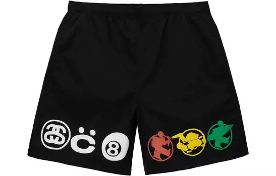 Повседневные шорты унисекс Stussy, цвет Black