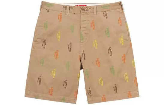 Шорты Supreme Classic Logo, бежевый