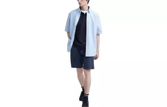 Повседневные шорты унисекс темно-синие Uniqlo, темно-синий