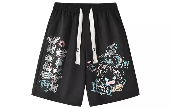 Повседневные шорты унисекс Whole EARTH, Черный (бесплатные черные шорты D614)