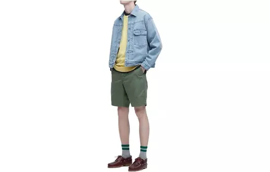 Повседневные шорты унисекс зеленые Uniqlo, зеленый