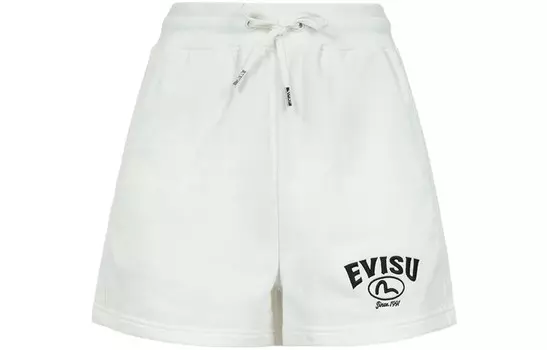 Повседневные шорты женские белые Evisu