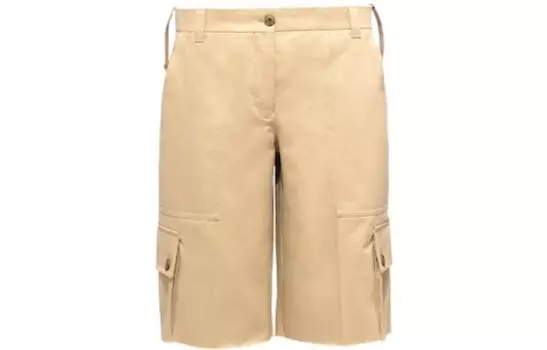 Повседневные шорты женские цвета хаки Miu Miu