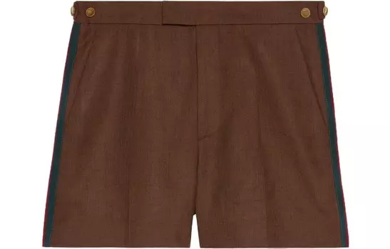Повседневные шорты женские коричневые Gucci