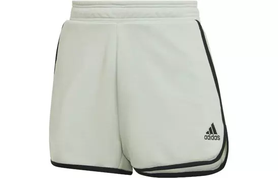 Повседневные шорты женские льняные зеленые Adidas