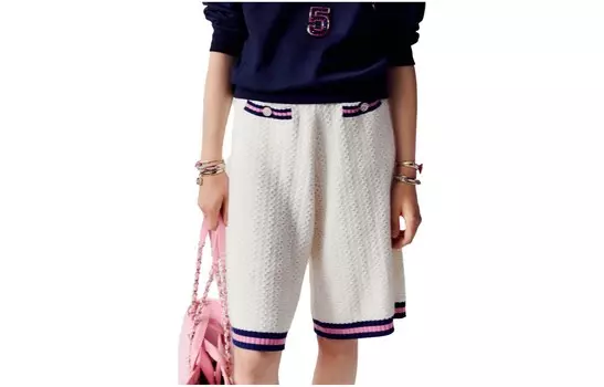 Повседневные шорты женские молочно-белые Chanel