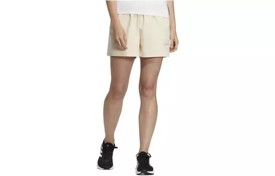 Повседневные шорты женские Off White Adidas, кремовый
