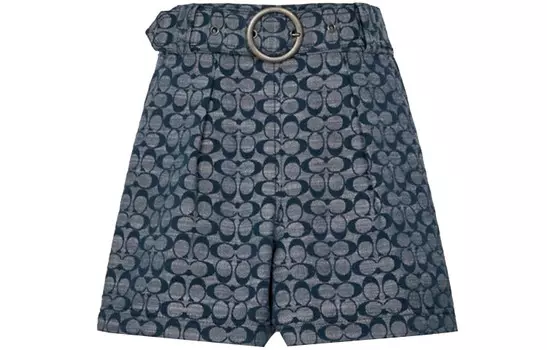 Повседневные шорты женские серые/синие Coach