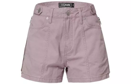 Повседневные шорты женские темно-фиолетовые Evisu