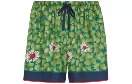 Повседневные шорты женские зеленые Gucci