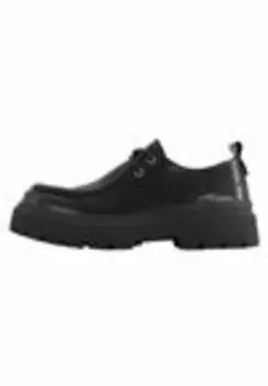 Повседневные туфли на шнуровке Bershka, черный