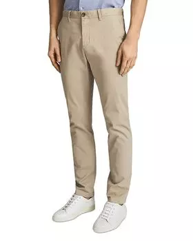 Повседневные узкие чинос Pitch Casual Slim Fit REISS, коричневый/бежевый