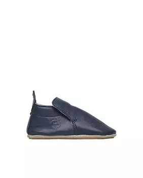 Повседневные закрытые домашние тапочки для мальчика из кожи Naturino, темно-синий