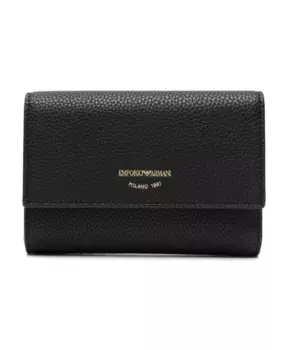 Повседневный кошелек с визитницей Emporio Armani, черный
